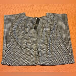 Allegra K Women's Plaid Tartan High Waisted Button Casual Pants